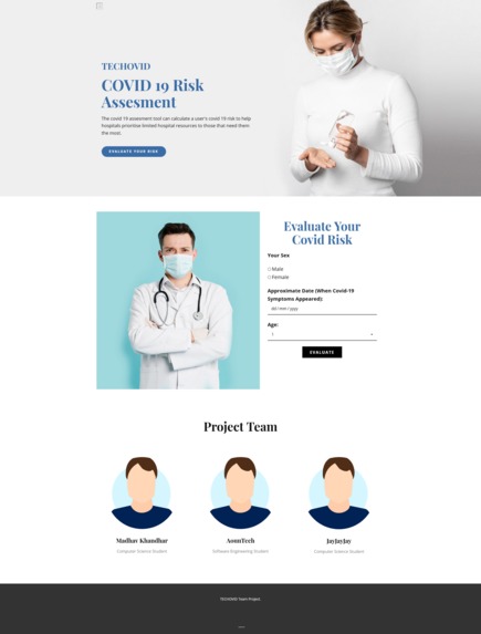 COVID 19 Risk Assesment – screenshot 2
