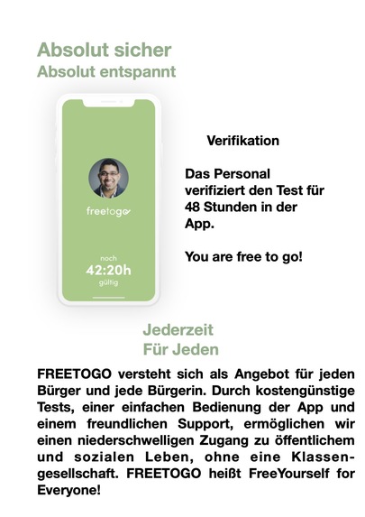 FREETOGO - Die Corona-Test-App – screenshot 3