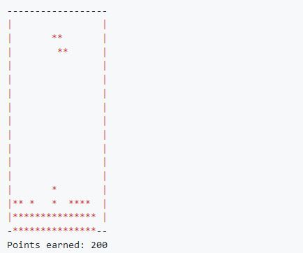 Console Tetris in CSharp – screenshot 1