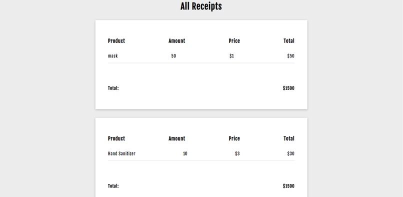 Receipts Management System – screenshot 2