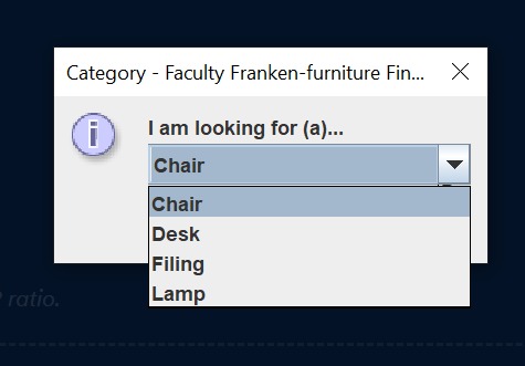 Faculty FrankenFurniture Finder – screenshot 1