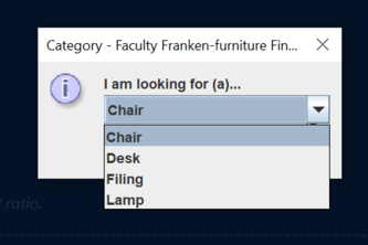 Faculty FrankenFurniture Finder