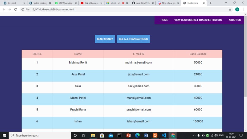 J-M Bank – screenshot 2