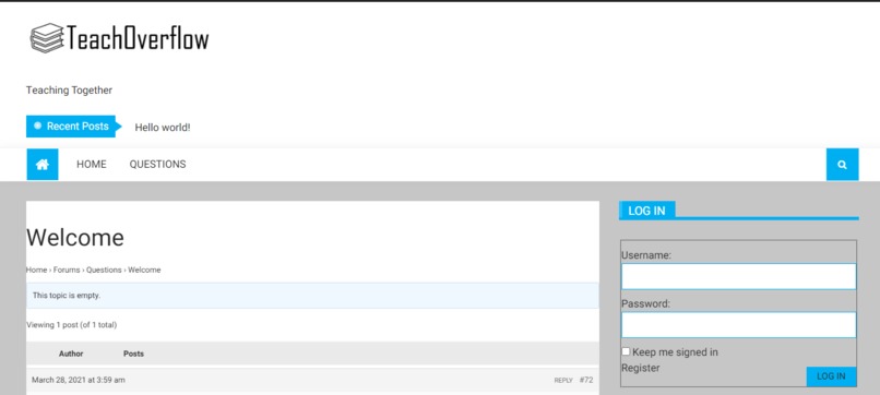 TeachOverflow – screenshot 1