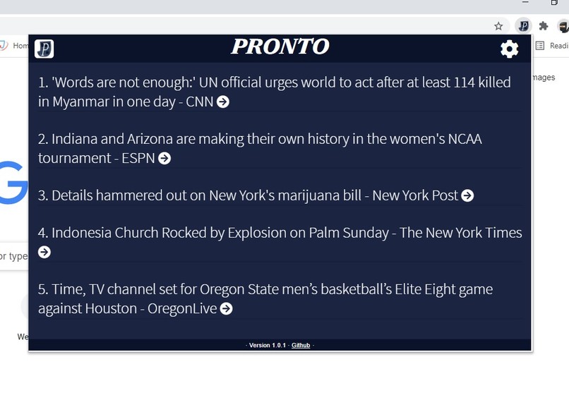 Pronto – screenshot 2