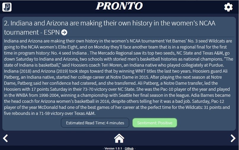 Pronto – screenshot 3