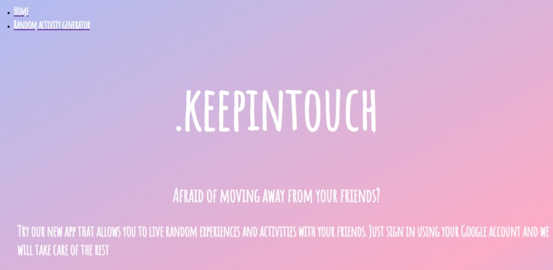 KeepInTouch – screenshot 1