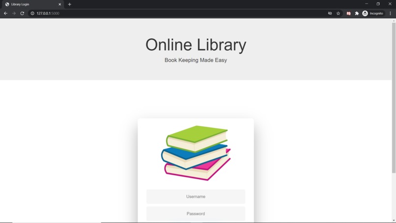 Online Library App – screenshot 2