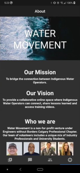 Water Movement application – screenshot 2