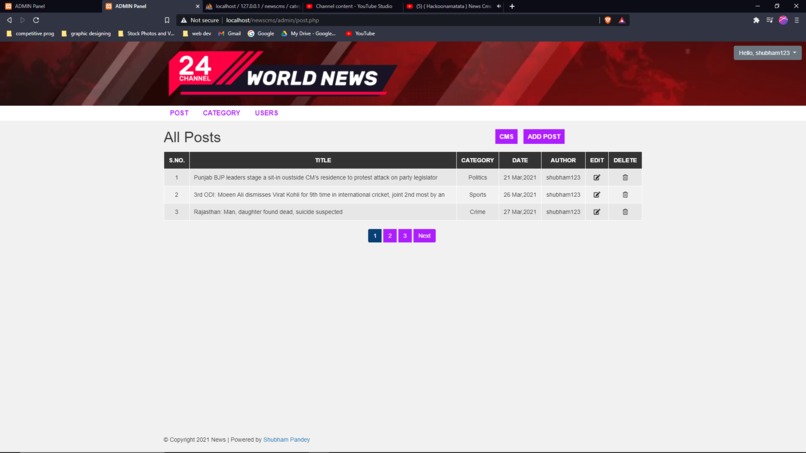 NewsCms – screenshot 3