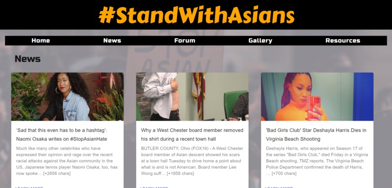 #StandWithAsians – screenshot 2