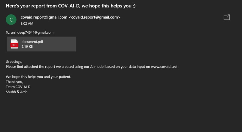 COV-AI-D – screenshot 5