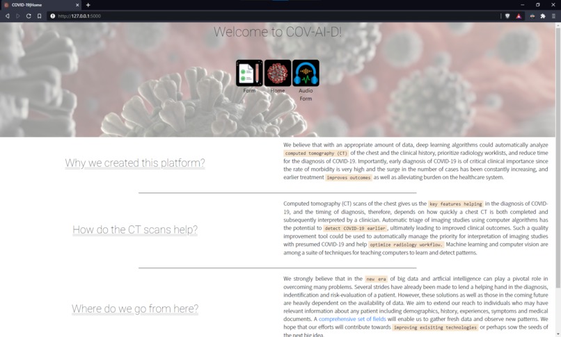 COV-AI-D – screenshot 1