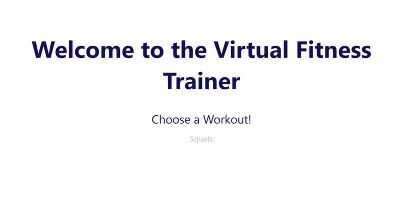 Virtual Fitness Trainer – screenshot 1