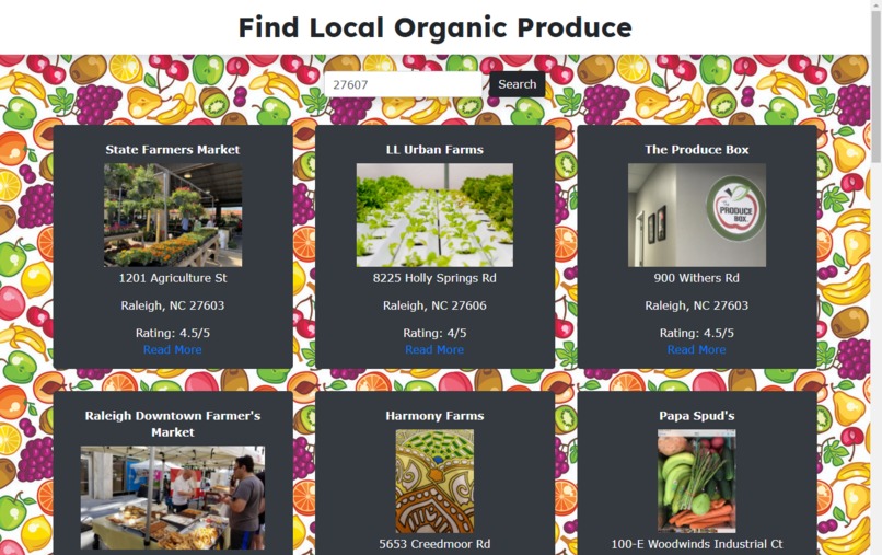 Find Local Organic Produce – screenshot 2