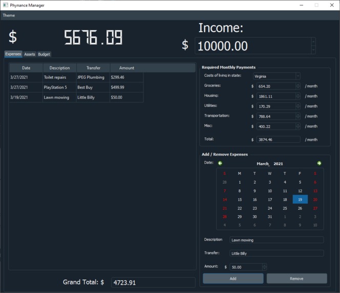 Phynance Management – screenshot 4