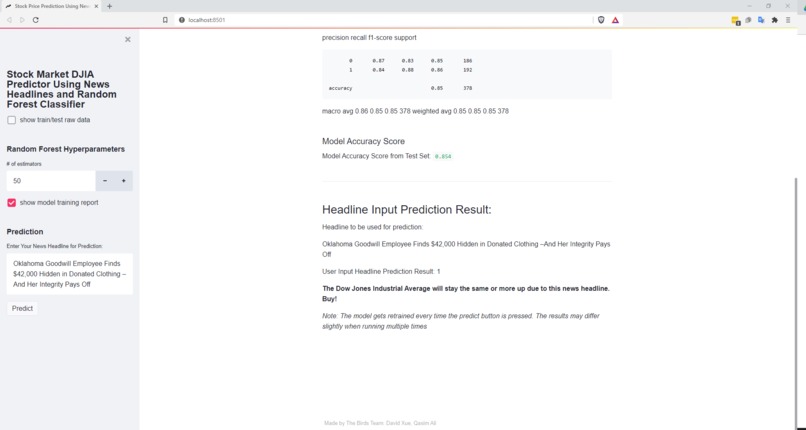 Stock Price Prediction Using News Headlines – screenshot 1
