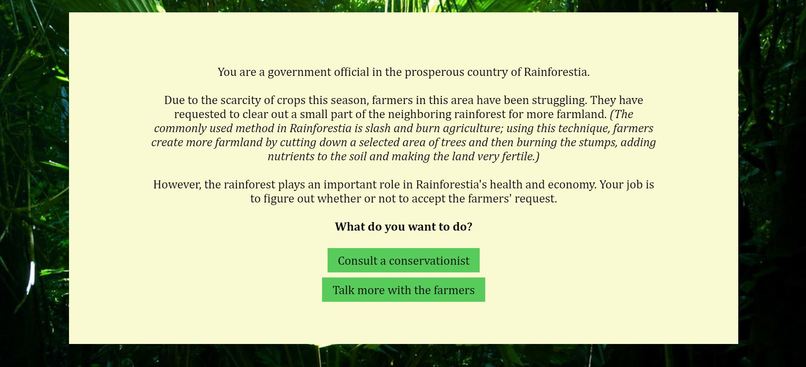 An Environmental Dilemma – screenshot 2