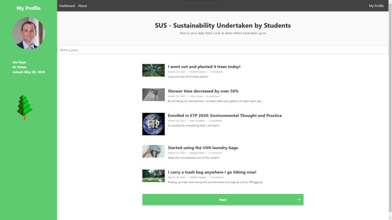SUS UVA - Sustainability Undertaken by Students – screenshot 2