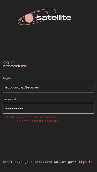 Satellite wallet – screenshot 2