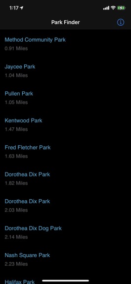 Park Finder – screenshot 2