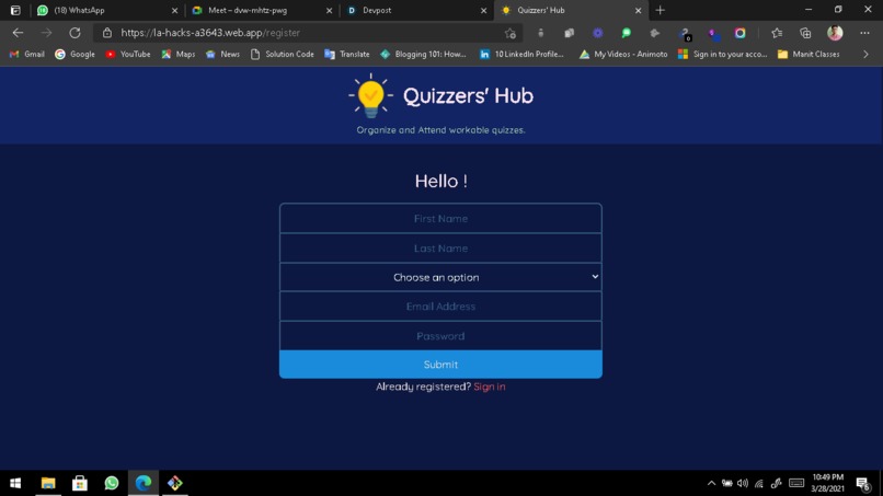 Quizzers' Hub – screenshot 1