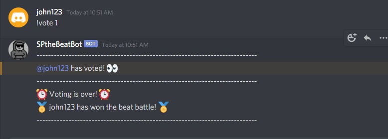SPthebeatbot – screenshot 3