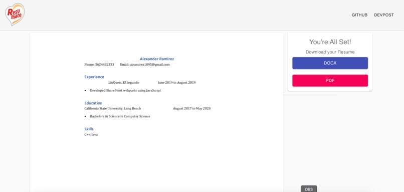 Resumate – screenshot 3