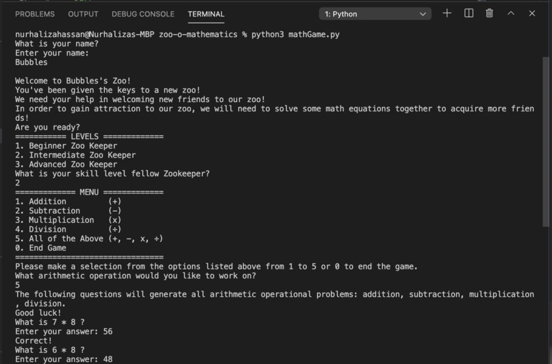 Zoo-o-mathematics! – screenshot 1