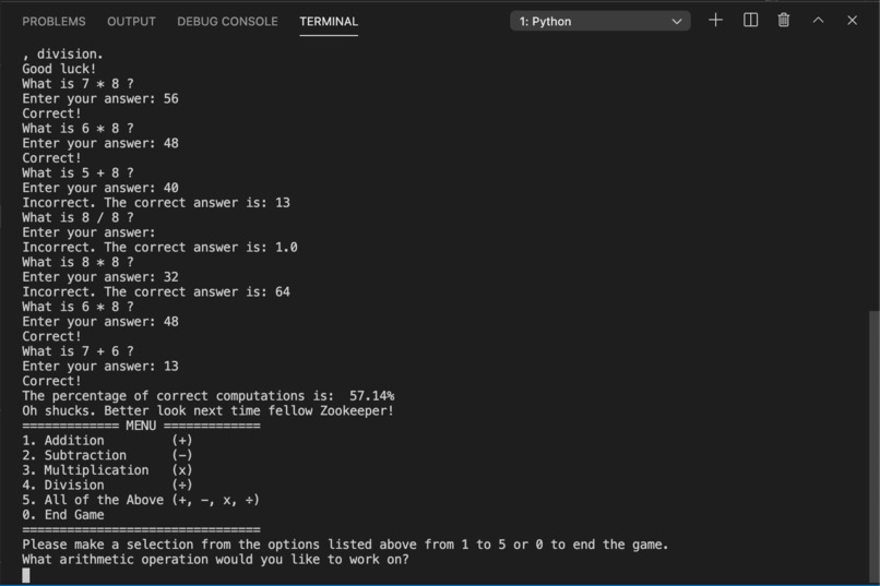 Zoo-o-mathematics! – screenshot 2