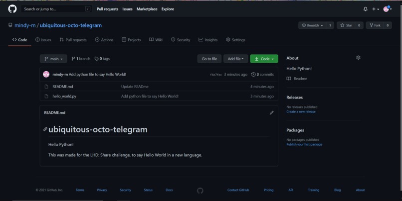 Hello Python! – screenshot 2