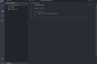 Hello, World in a golang