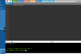 Hello World Program in Ruby