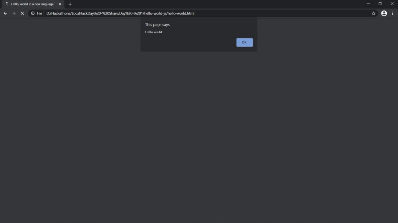 Hello, World JS – screenshot 1