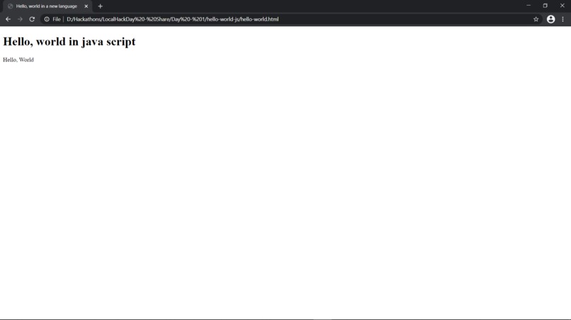 Hello, World JS – screenshot 2