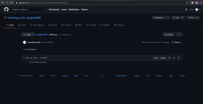 Hello World – screenshot 1