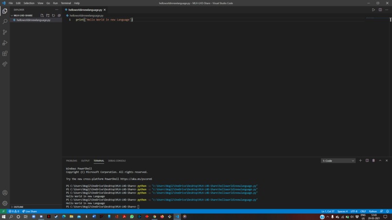 Hello World in a New Language. – screenshot 1