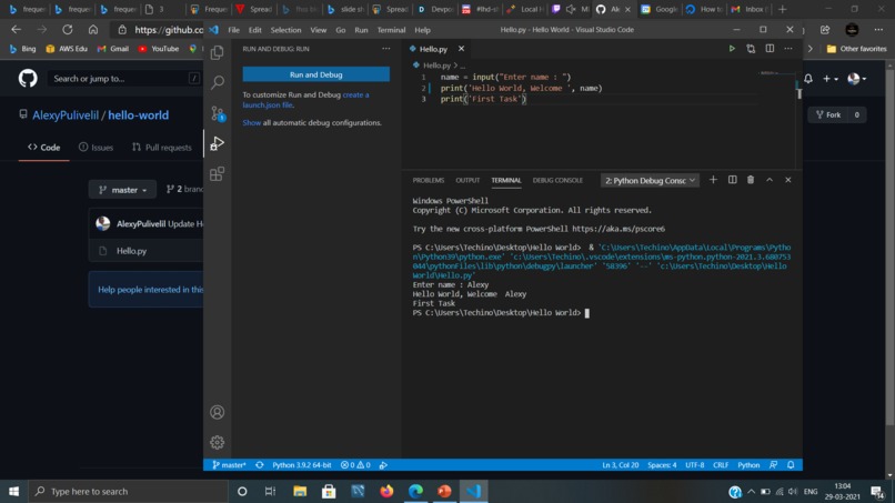 Hello, World in a New Language – screenshot 1