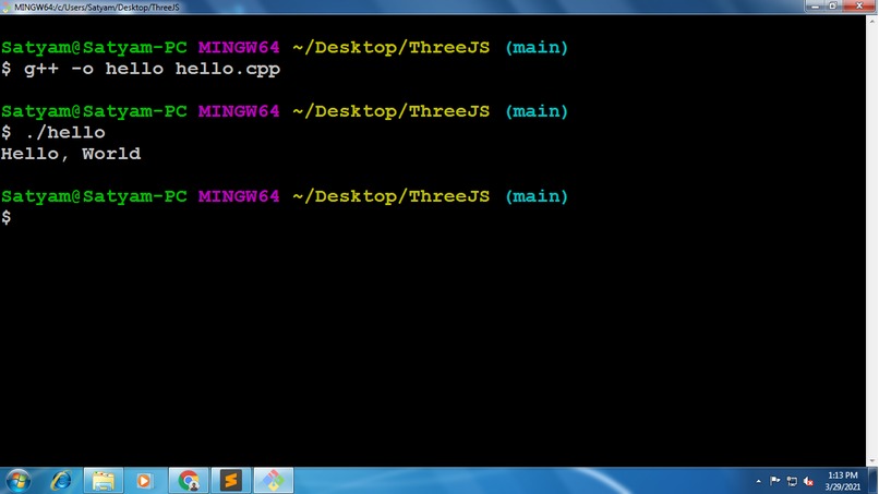 Hello World in C++ – screenshot 1