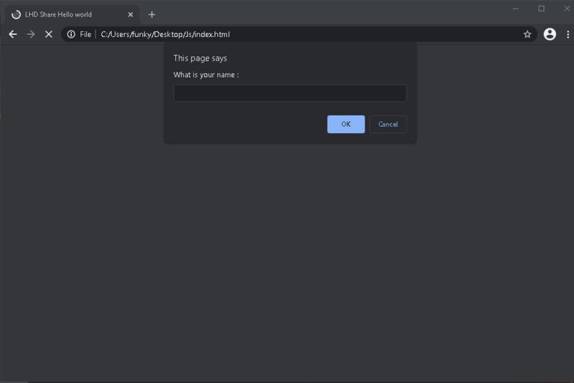 Hello world in a new language – screenshot 1