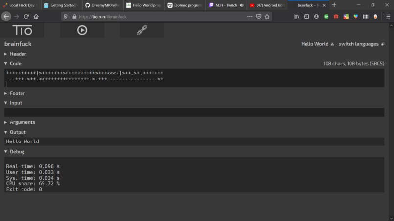Hello World In a New Language – screenshot 1