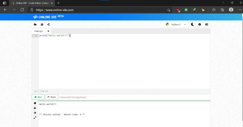 Hello, World in a New Language – screenshot 1