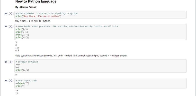 Basics to Python – screenshot 1