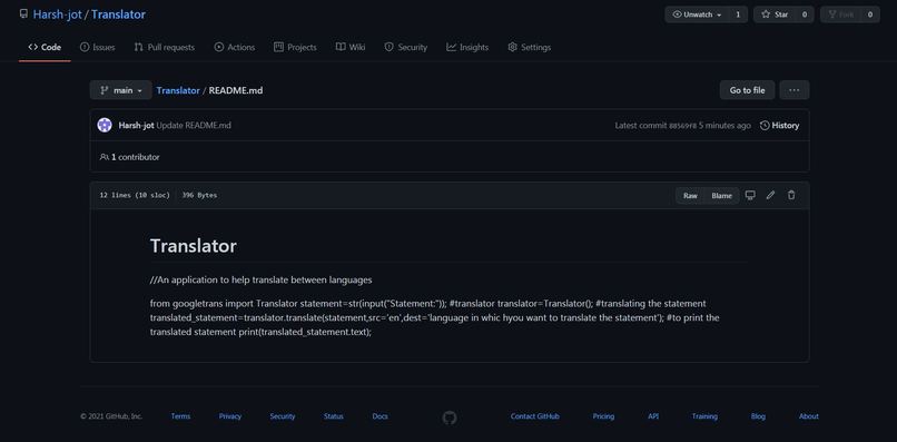 Building a Translator – screenshot 1