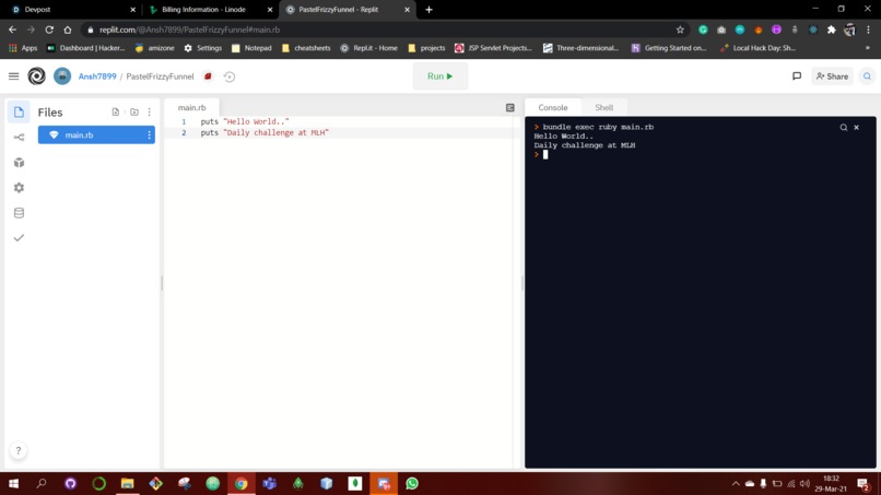 Hello World in a new Language – screenshot 1