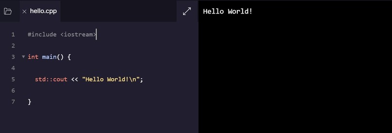 Hello world – screenshot 1