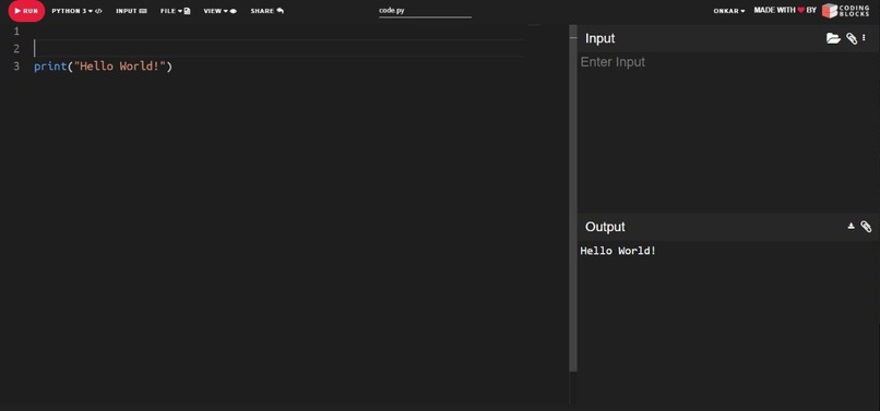 Hello, World in a New Language – screenshot 1
