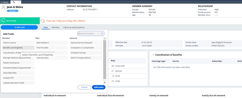 One Benefit solution – screenshot 1