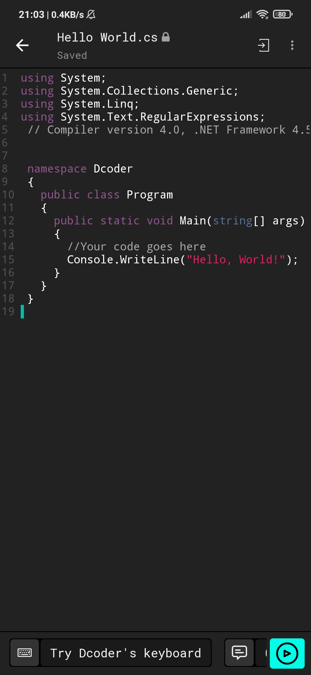 Hello World in new language | Devpost