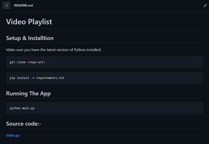 Video Playlist – screenshot 1